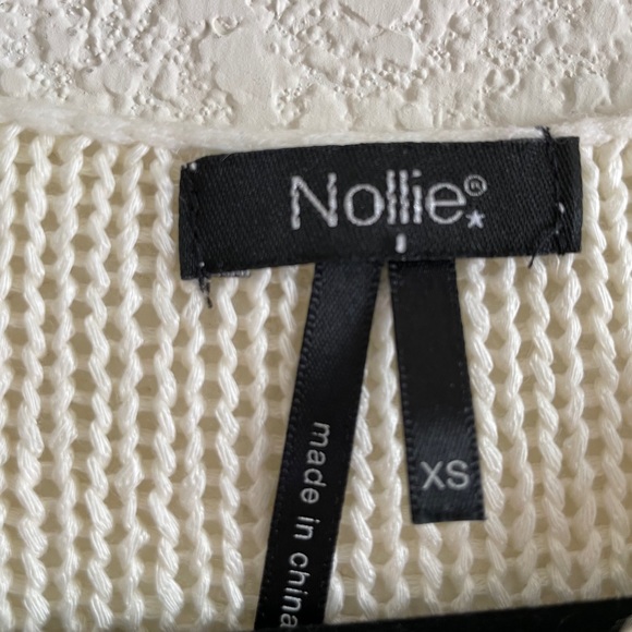 Nollie Off white sweater top with studs | Size XS - Picture 4 of 5